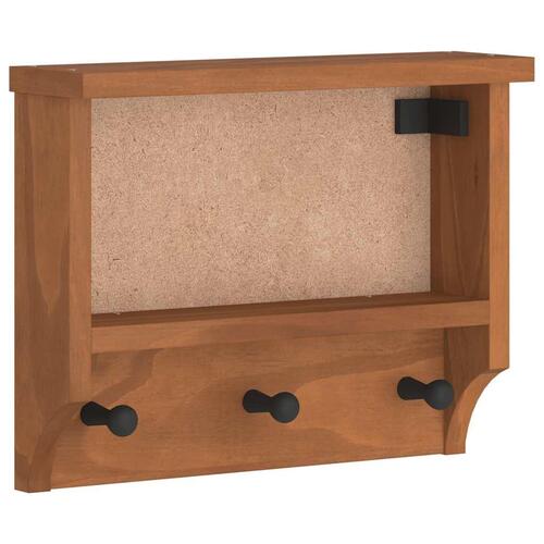 Væghængt knagerække SANDNES 45x12x35 cm massivt fyrretræ