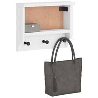 Væghængt knagerække SANDNES 45x12x35 cm massivt fyrretræ hvid