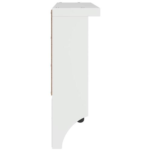 Væghængt knagerække SANDNES 45x12x35 cm massivt fyrretræ hvid