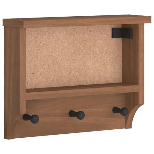 Væghængt knagerække SANDNES 45x12x35 cm massivt fyrretræ
