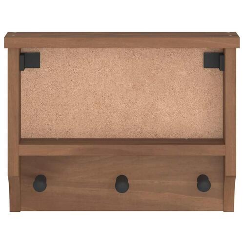 Væghængt knagerække SANDNES 45x12x35 cm massivt fyrretræ