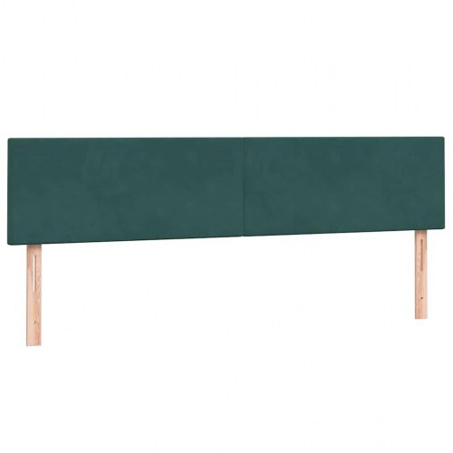 Kontinentalseng med madras 180×220 cm i fløjl - mørkegrøn