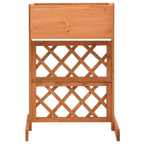 Plantekasse med espalier 45x30x74 cm massivt fyrretræ orange