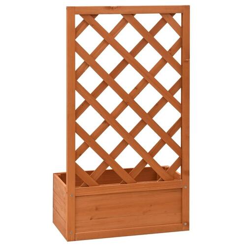 Plantekasse med espalier 50x25x90 cm massivt fyrretræ