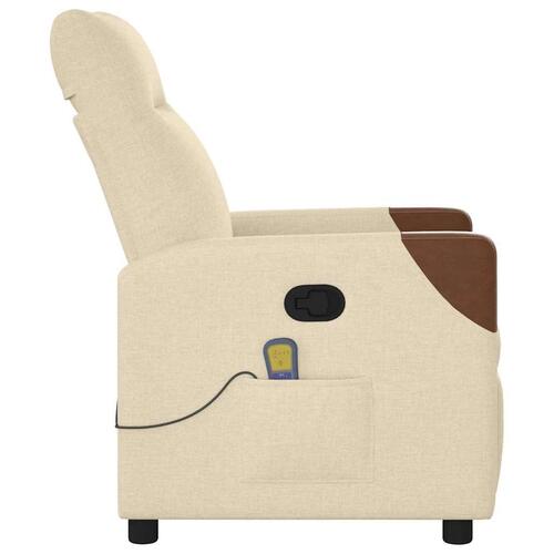 Massagestol stof cremefarvet