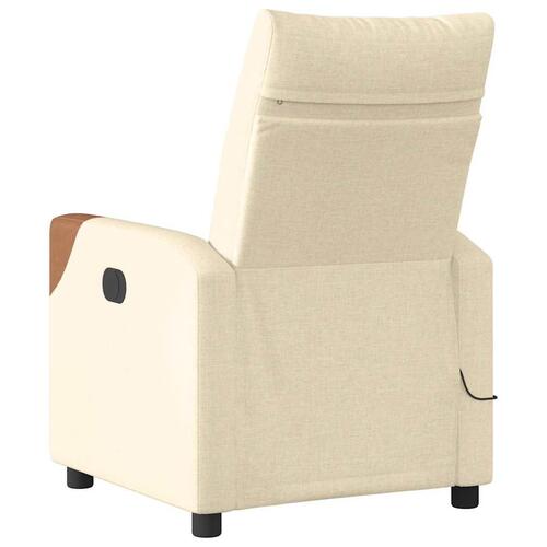 Massagestol stof cremefarvet