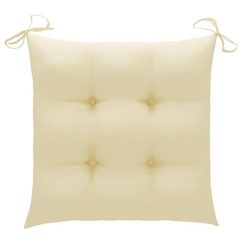 Stolehynder 2 stk. 40x40x7 cm oxfordstof cremehvid