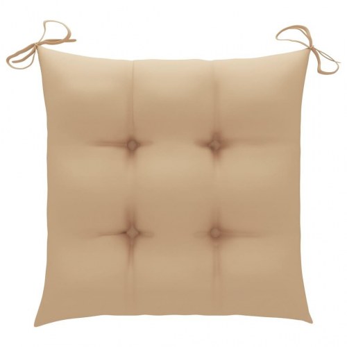 Stolehynder 2 stk. 40x40x7 cm oxfordstof beige