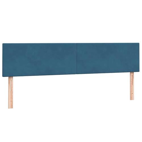 Kontinentalseng med madras 180x220 cm fløjl mørkeblå