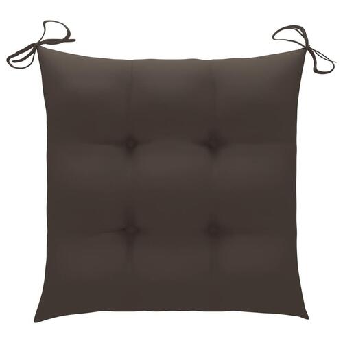 Stolehynder 4 stk. 40x40x7 cm oxfordstof gråbrun