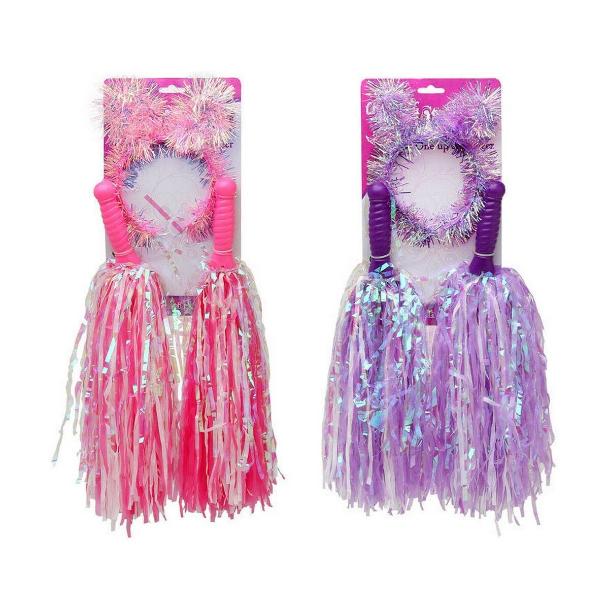 Pomponer Hårbøjle Sæt - cheerleading tilbehør