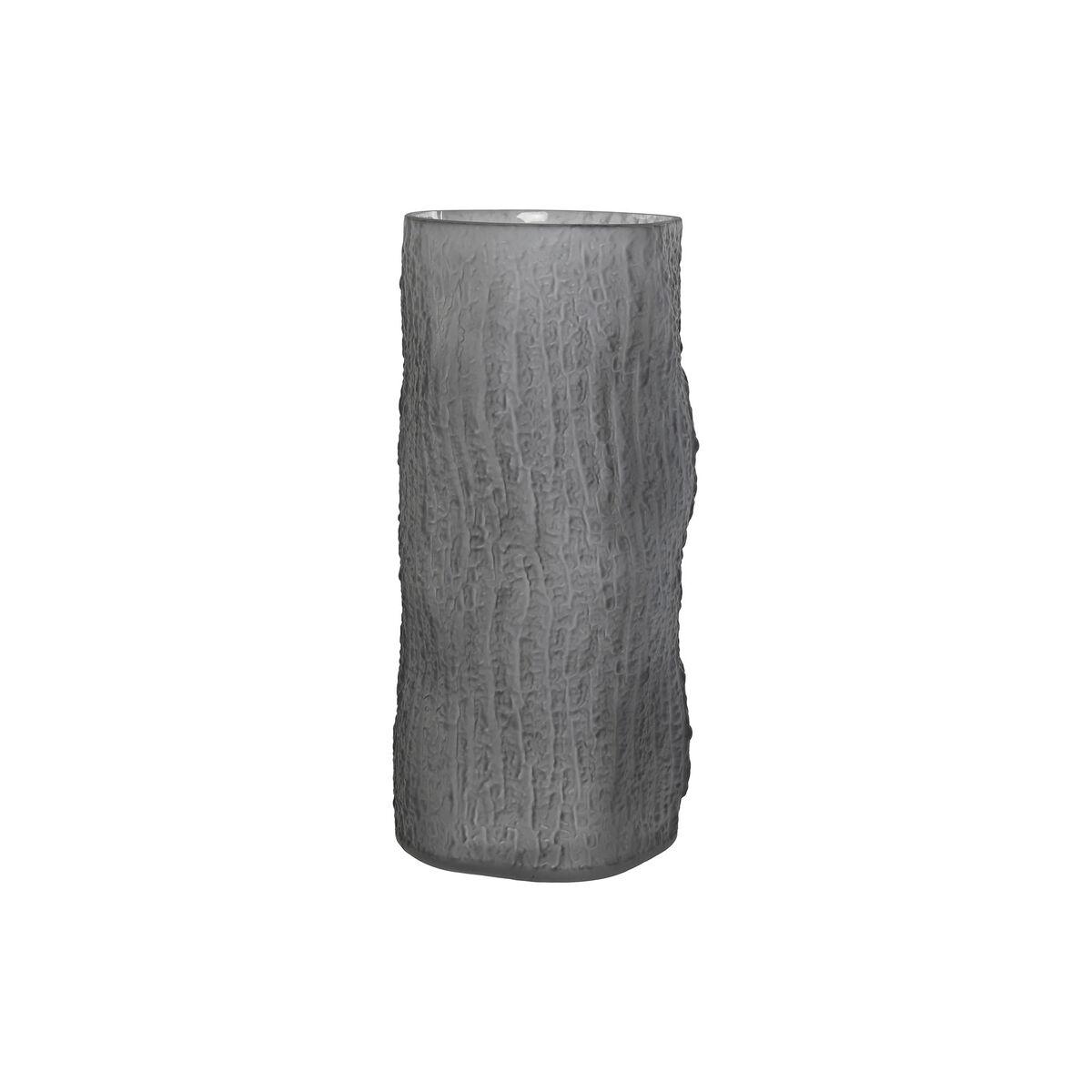 Vase i grå krystal - moderne, 14 × 14 × 31,5 cm