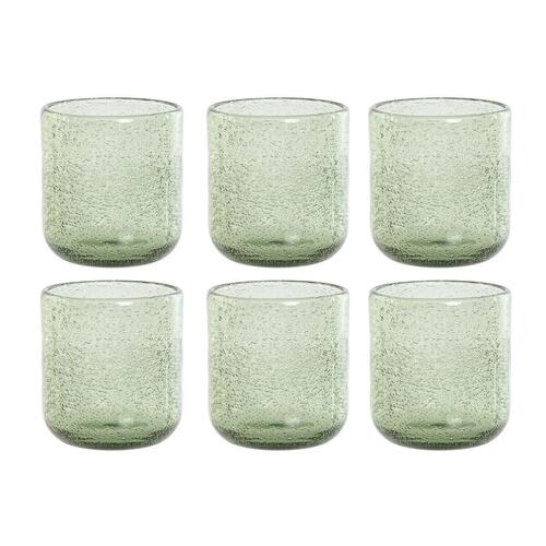 Glassæt Home ESPRIT Grøn Krystal 320 ml (6 enheder)