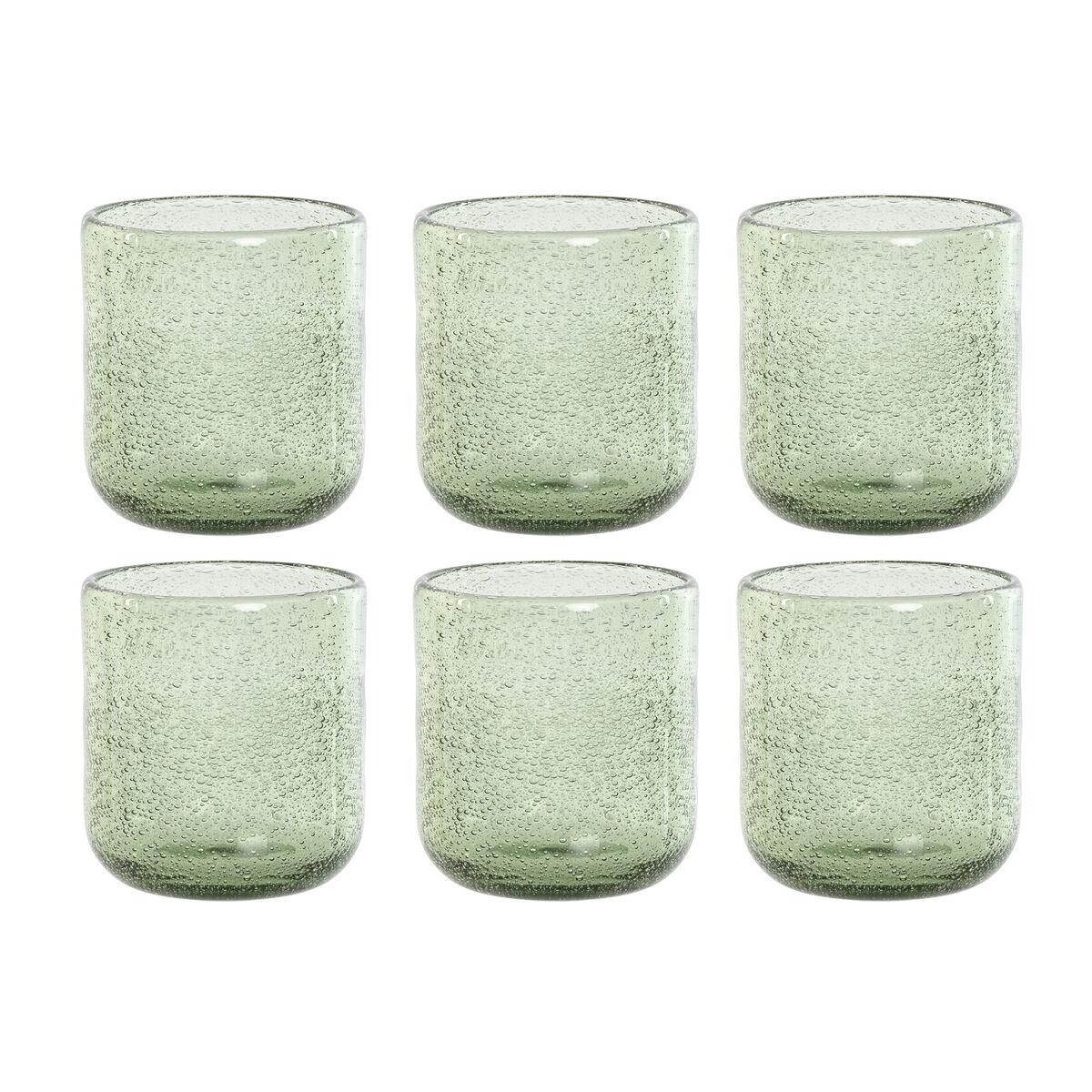 Glassæt Home ESPRIT Grøn Krystal 320 ml (6 enheder)