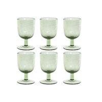Sæt med glas Home ESPRIT Grøn Krystal 300 ml 8 x 8 x 14 cm (6 enheder)