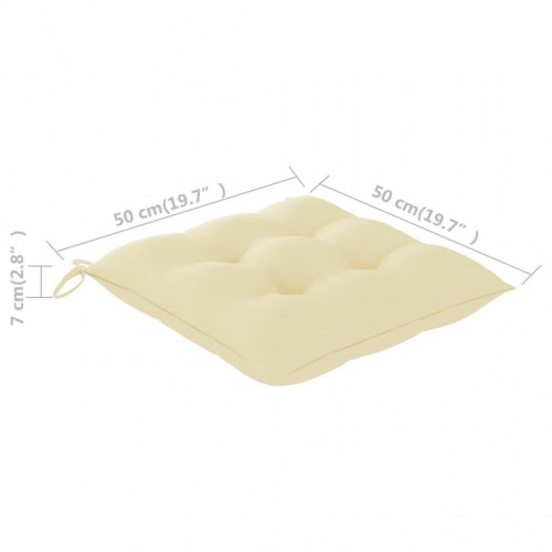 Stolehynder 2 stk. 50x50x7 cm oxfordstof cremehvid