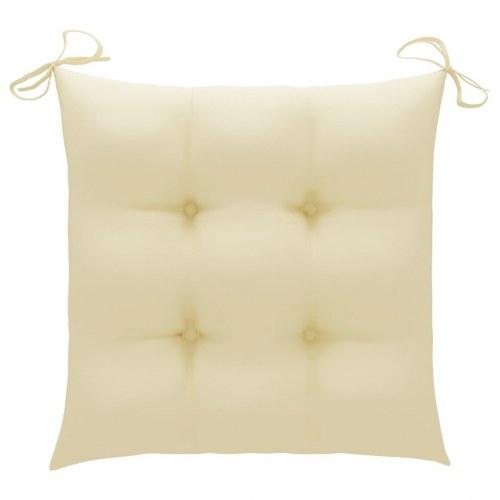 Stolehynder 6 stk. 50x50x7 cm oxfordstof cremehvid