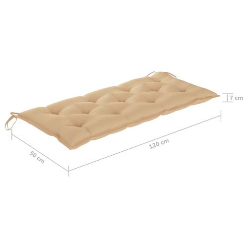 Hynde til havebænk 120x50x7 cm oxfordstof beige