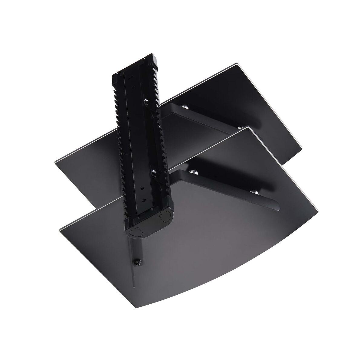 Startech vægmonteret skærmholder med dobbelthylde - 2B-WALL-MOUNT-SHELF, sort