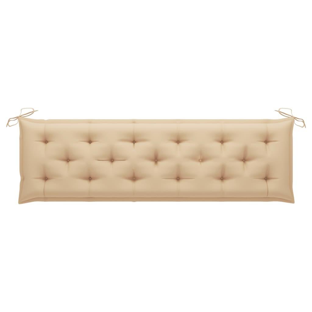 Hynde til havebænk 180x50x7 cm oxfordstof beige