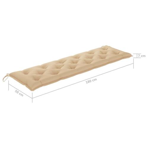 Hynde til havebænk 180x50x7 cm oxfordstof beige