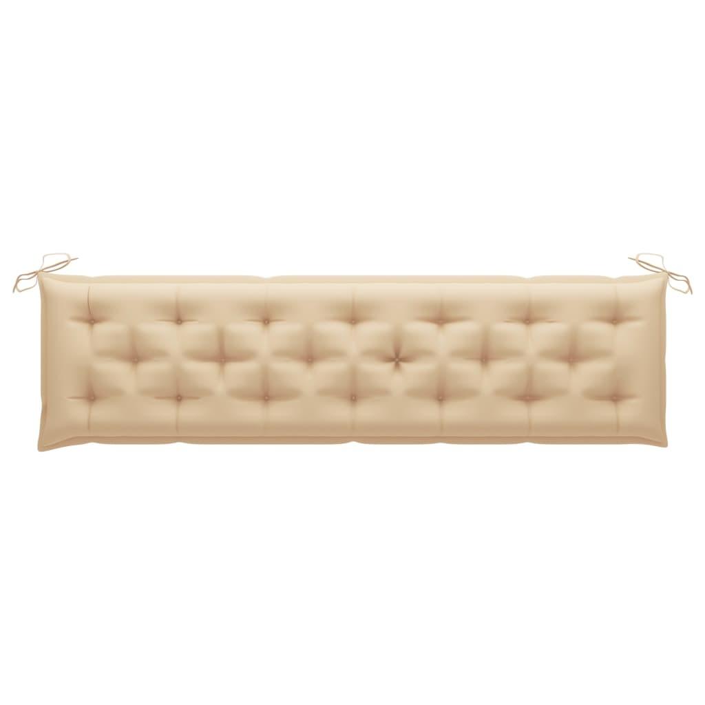 Hynde til havebænk 200x50x7 cm oxfordstof beige