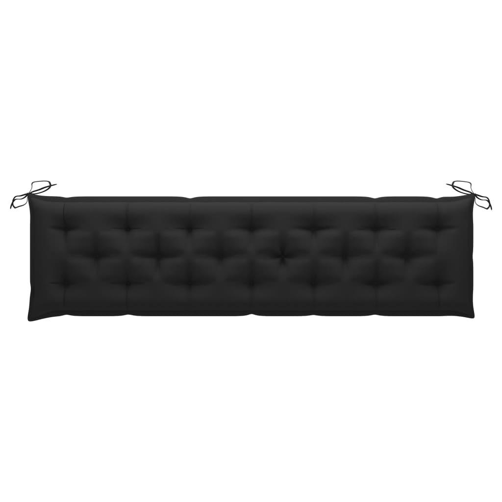 Hynde til havebænk 200x50x7 cm oxfordstof sort