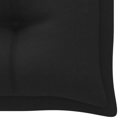 Hynde til havebænk 200x50x7 cm oxfordstof sort