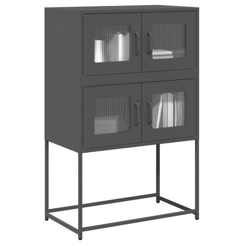 Højskab 68x39x107 cm stål antracitgrå