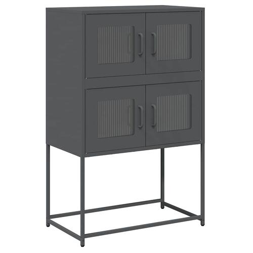 Højskab 68x39x107 cm stål antracitgrå