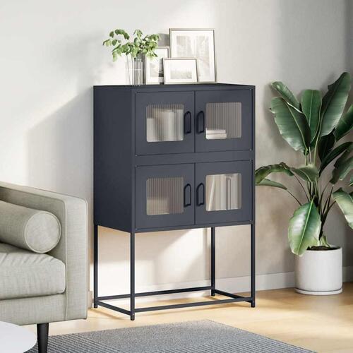 Højskab 68x39x107 cm stål antracitgrå