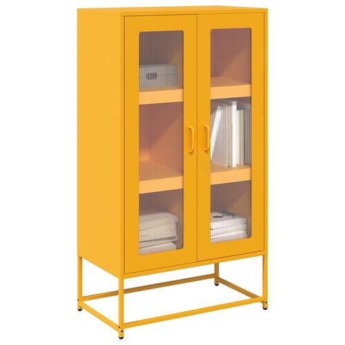 Højskab 68x39x123 cm stål sennepsgul