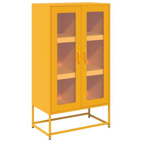Højskab 68x39x123 cm stål sennepsgul