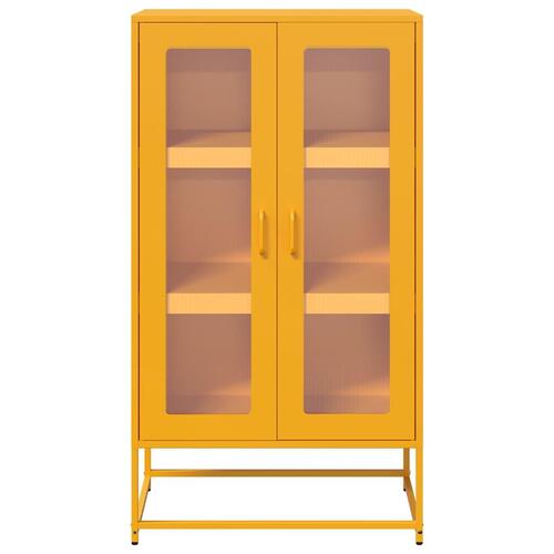 Højskab 68x39x123 cm stål sennepsgul