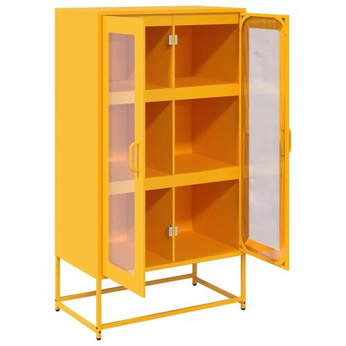 Højskab 68x39x123 cm stål sennepsgul
