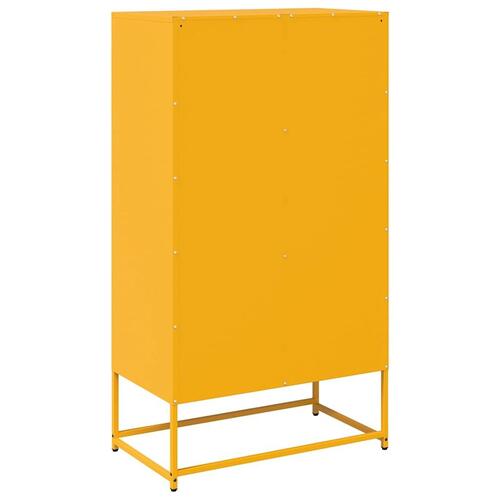 Højskab 68x39x123 cm stål sennepsgul