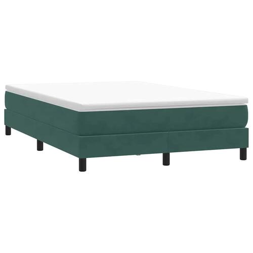 Kontinentalseng uden madras 160x210 cm fløjl mørkegrøn