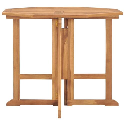 Foldbart havebord 90x90x75 cm massivt teaktræ