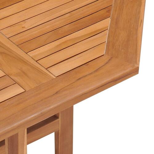 Foldbart havebord 90x90x75 cm massivt teaktræ