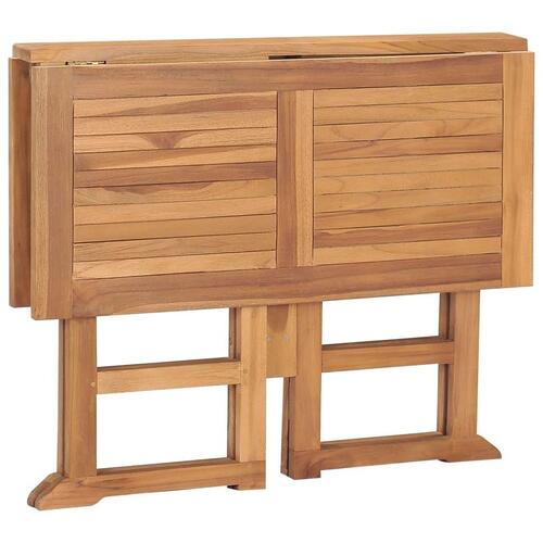 Foldbart havebord 90x90x75 cm massivt teaktræ