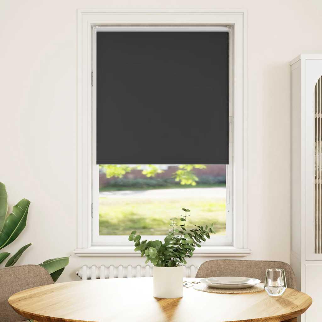 Mørklægningsrullegardin 65×175 cm - stofbredde 60,7 cm, sort polyester billede