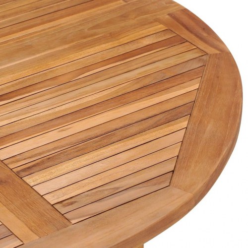 Foldbart havebord Ø120x75 cm massivt teaktræ