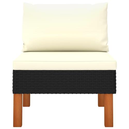 Midterdel til sofa polyrattan og massivt eukalyptustræ