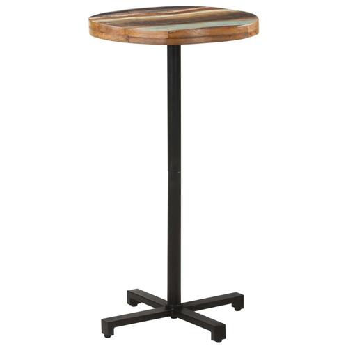Bistrobord Ø60x110 cm rundt massivt genbrugstræ