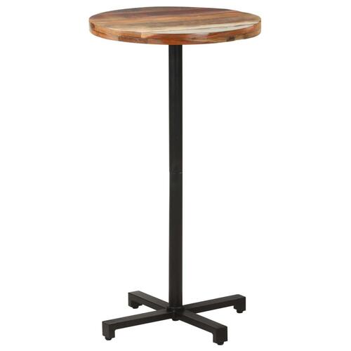Bistrobord Ø60x110 cm rundt massivt genbrugstræ
