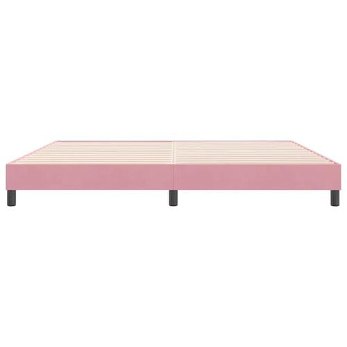 Kontinentalseng uden madras 180x210 cm fløjl lyserød