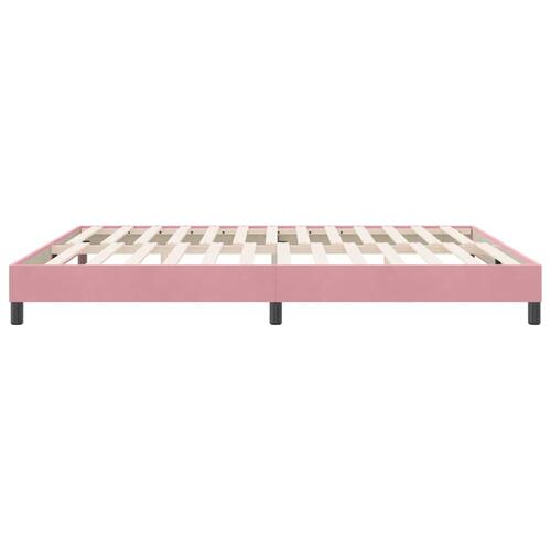 Kontinentalseng uden madras 180x210 cm fløjl lyserød