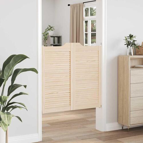 Svingdøre 2-par 100x100 cm lameldesign massivt fyrretræ