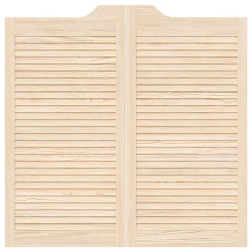 Svingdøre 2-par 100x100 cm lameldesign massivt fyrretræ