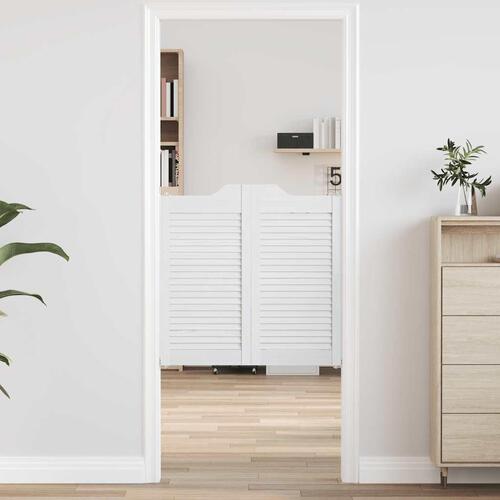 Svingdøre 2-par 80x80 cm lameldesign hvid